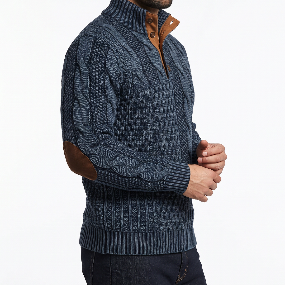 Men's Patterned Jumper – Warm Winter Knit