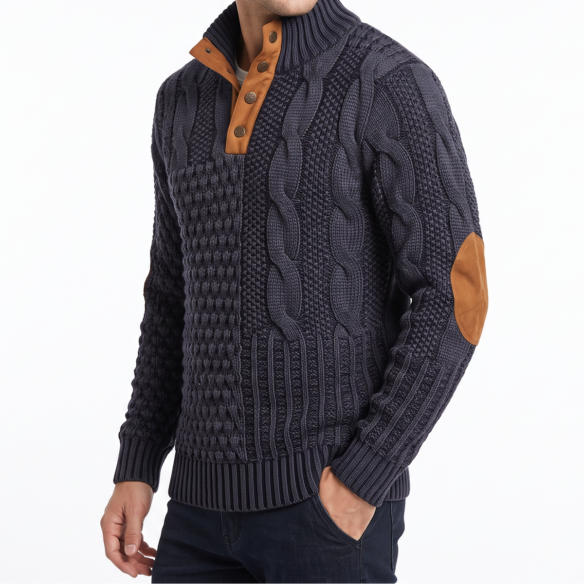 Men's Patterned Jumper – Warm Winter Knit