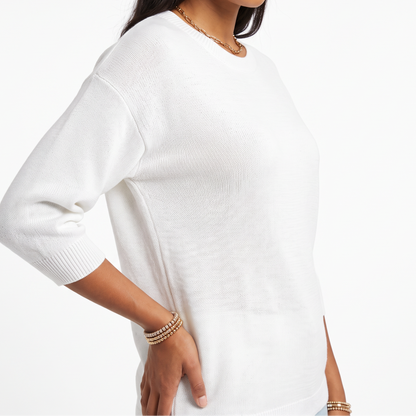 Women's Fine-Knit Sweater – Round Neck Loose Fit
