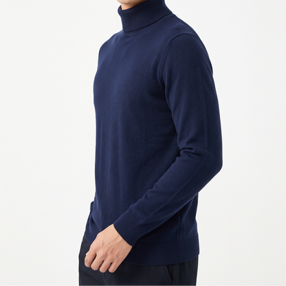 Men's High-Neck Jumper – Classic Warm Knit Autumn Winter