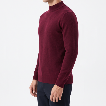 Men's High-Neck Jumper – Classic Warm Knit Autumn Winter