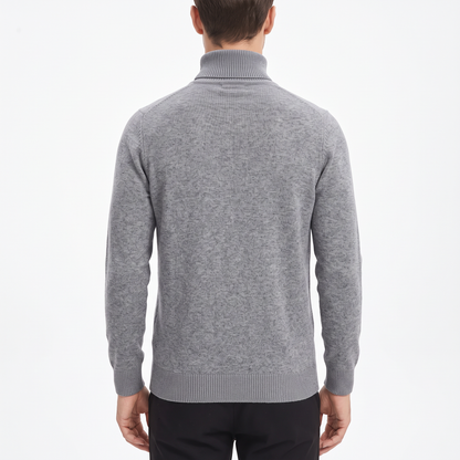 Men's High-Neck Jumper – Classic Warm Knit Autumn Winter