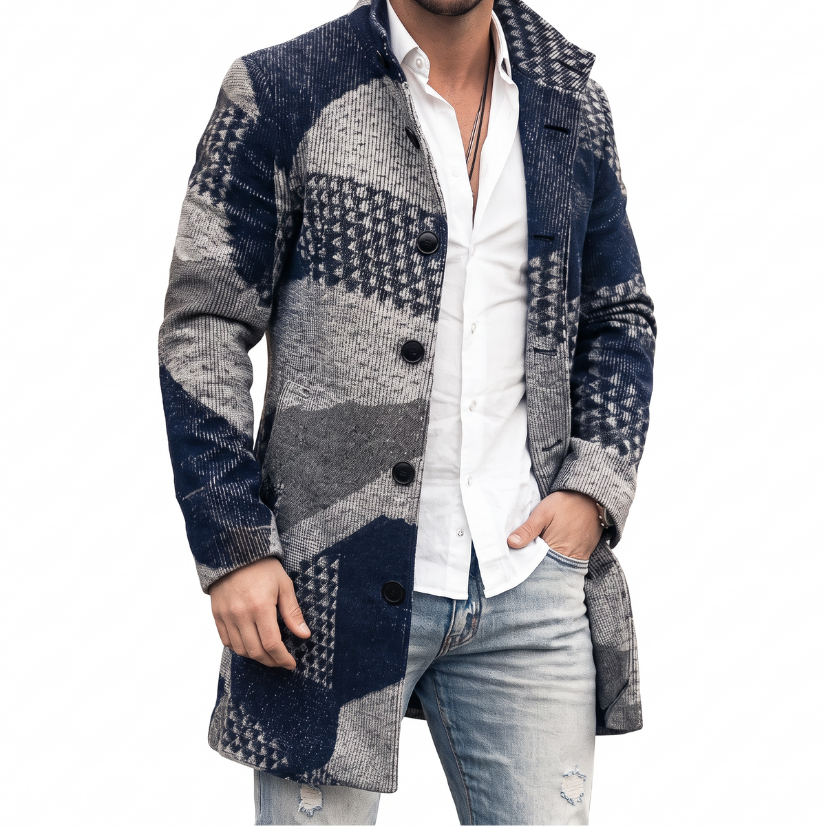 Trench Homme Mi-Saison – Manteau Classique Intemporel