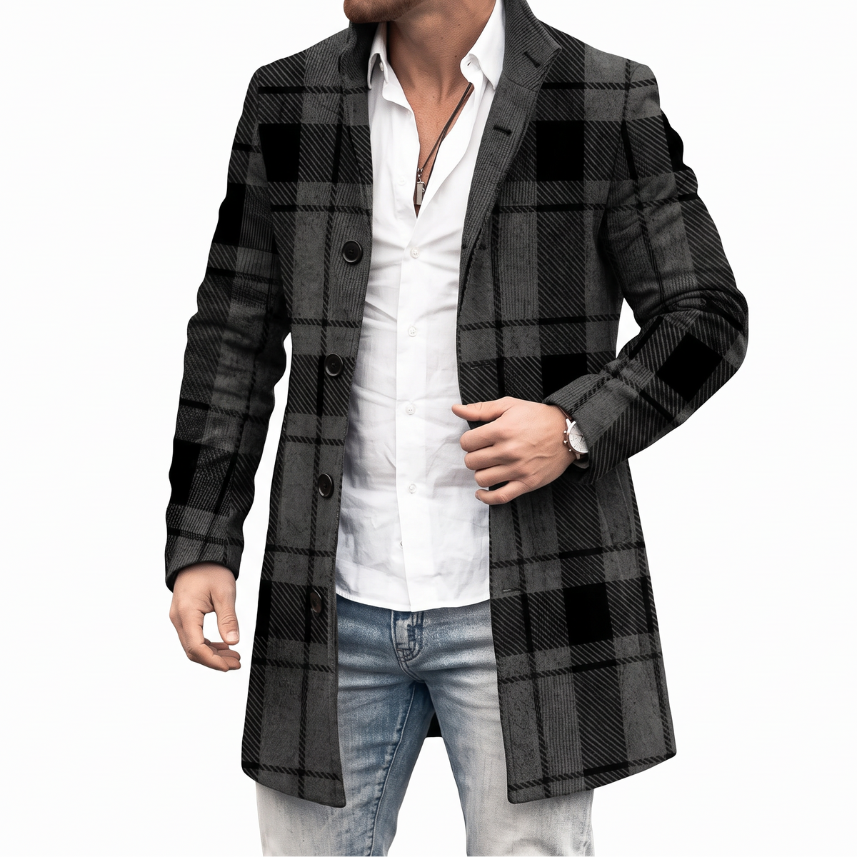 Trench Homme Mi-Saison – Manteau Classique Intemporel