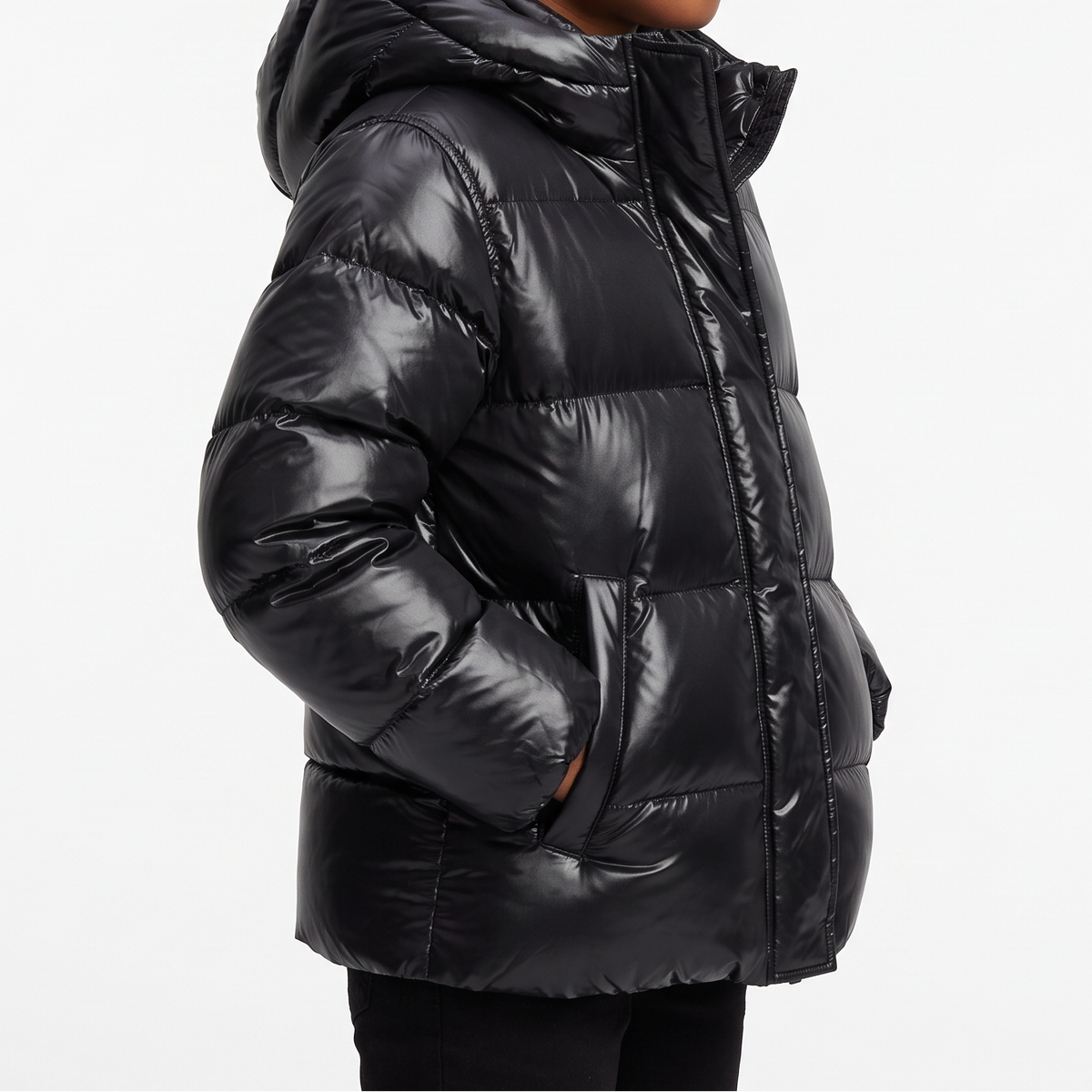 Women's Hooded Puffer – Warm Quilted Jacket Straight Cut Winter