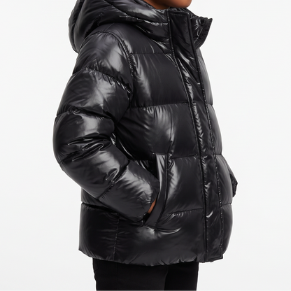 Women's Hooded Puffer – Warm Quilted Jacket Straight Cut Winter