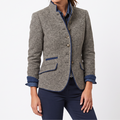 Women's Long Jacket – Plain Long Blazer Autumn Winter