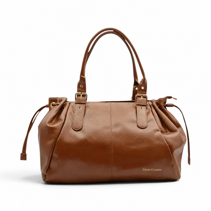 Women's XL Faux Leather Handbag – Spacious School Bag