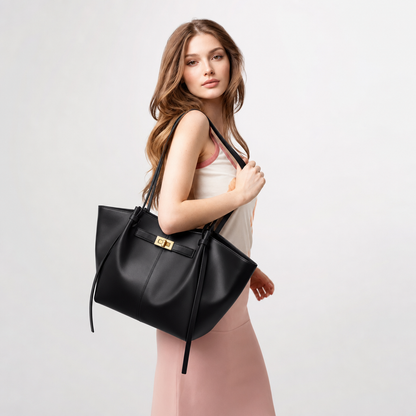 Women's Large Handbag in Faux Leather – Work & School Tote Bag