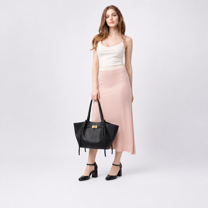 Women's Large Handbag in Faux Leather – Work & School Tote Bag