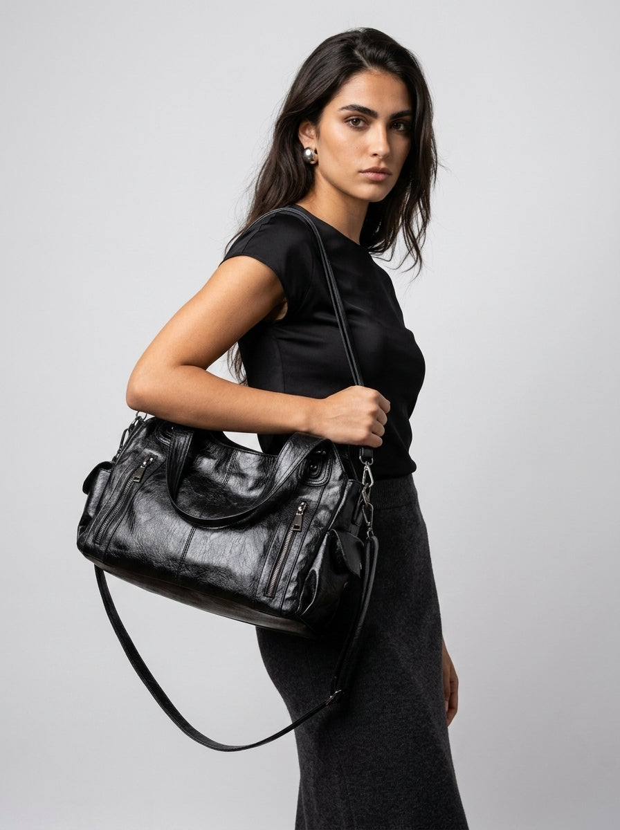 Women's Large Zip Handbag – Everyday & School Bag