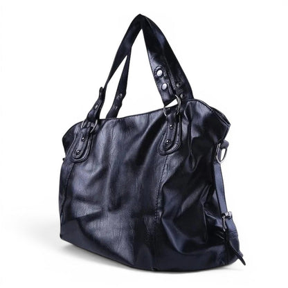 Women's Faux Leather Handbag with Compartments – School Bag