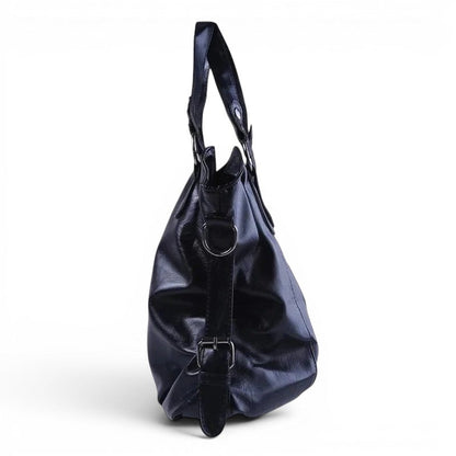 Women's Faux Leather Handbag with Compartments – School Bag