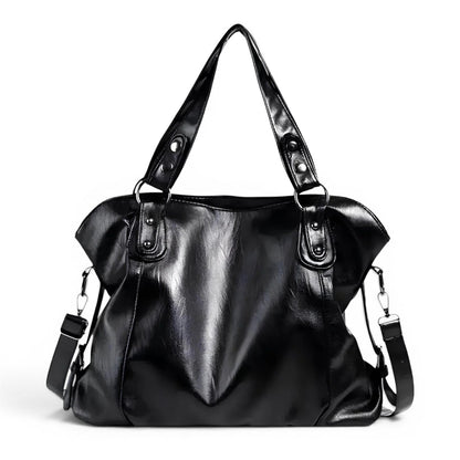 Women's Faux Leather Handbag with Compartments – School Bag