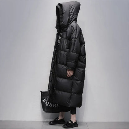 Women's Oversized Puffer Coat – Long Hooded Winter