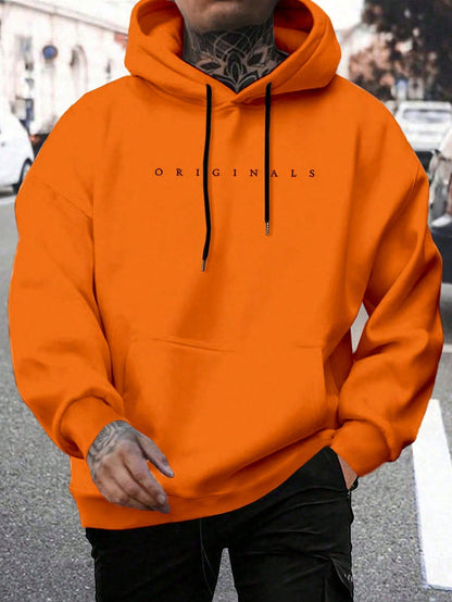 Men's Oversized Hoodie – Lettered Print Streetwear