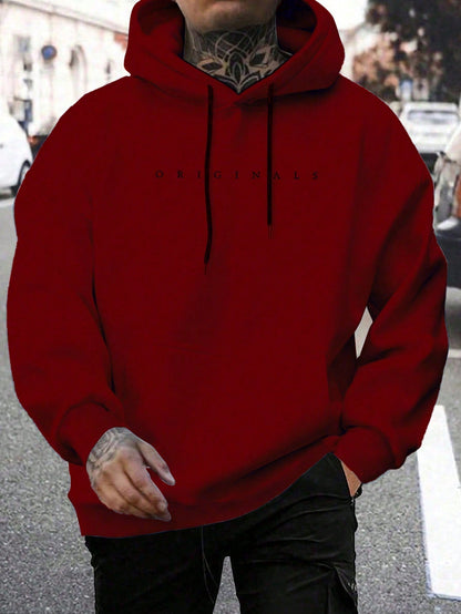 Men's Oversized Hoodie – Lettered Print Streetwear