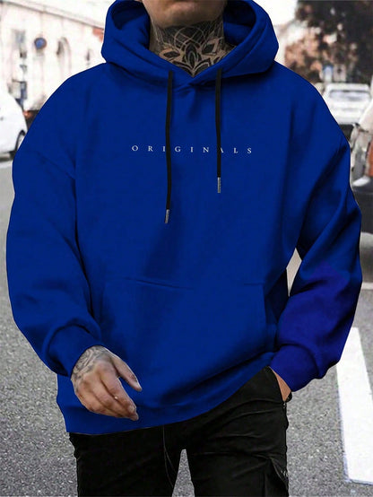 Men's Oversized Hoodie – Lettered Print Streetwear