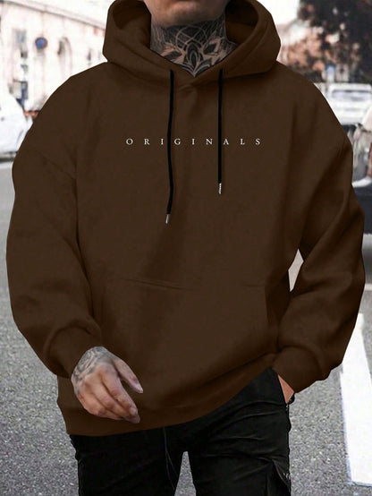 Men's Oversized Hoodie – Lettered Print Streetwear