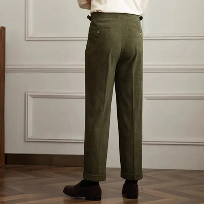 Men's Corduroy Trousers – Pleated Autumn Winter