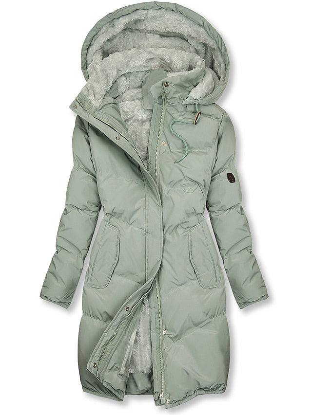 Women's Long Puffer – Winter Coat Warm Lining