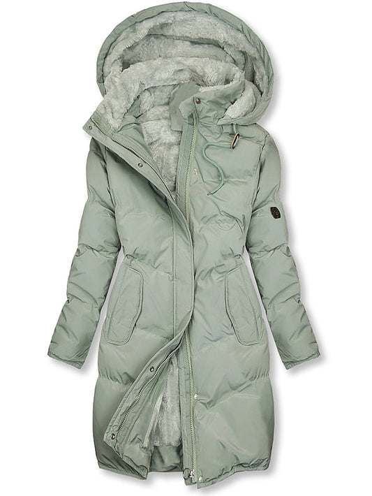 Women's Long Puffer – Winter Coat Warm Lining