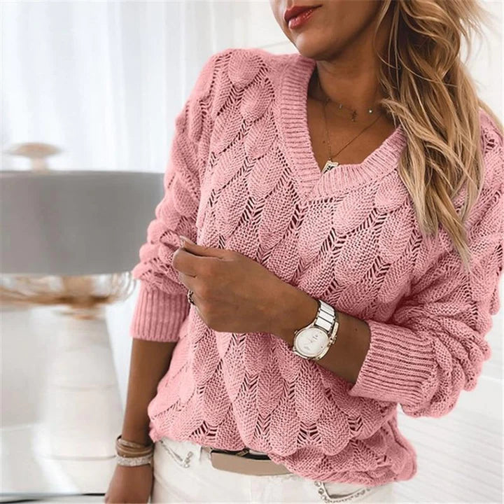Women's V-Neck Jumper – Winter Knit