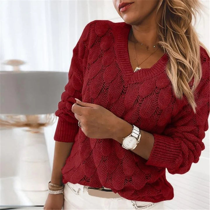 Women's V-Neck Jumper – Winter Knit