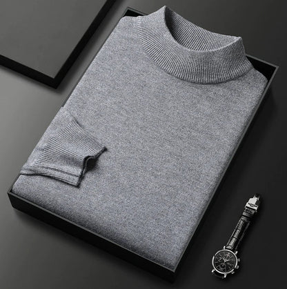Men's High-Neck Jumper – Classic Knit Autumn Winter