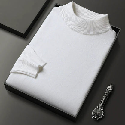 Men's High-Neck Jumper – Classic Knit Autumn Winter