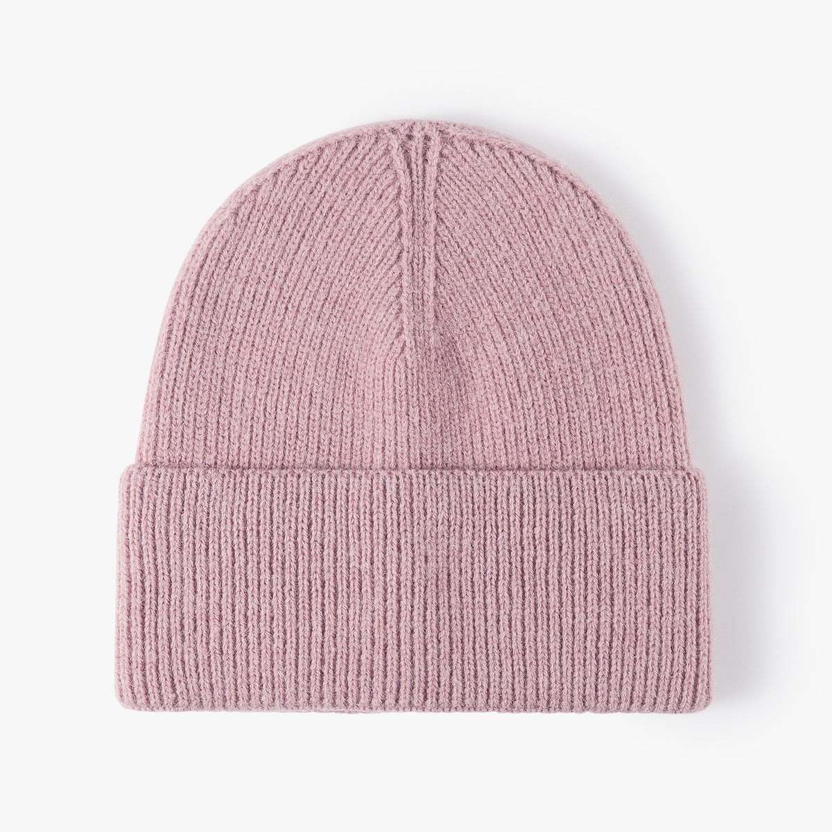 Bonnet en Maille Côtelée à Revers – Doux et Chaud