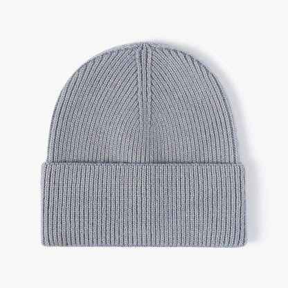 Bonnet en Maille Côtelée à Revers – Doux et Chaud