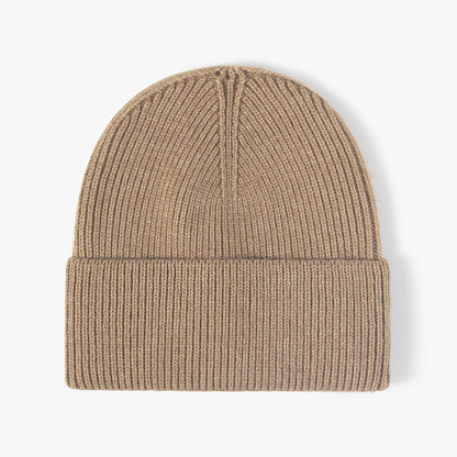 Bonnet en Maille Côtelée à Revers – Doux et Chaud