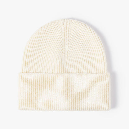 Bonnet en Maille Côtelée à Revers – Doux et Chaud