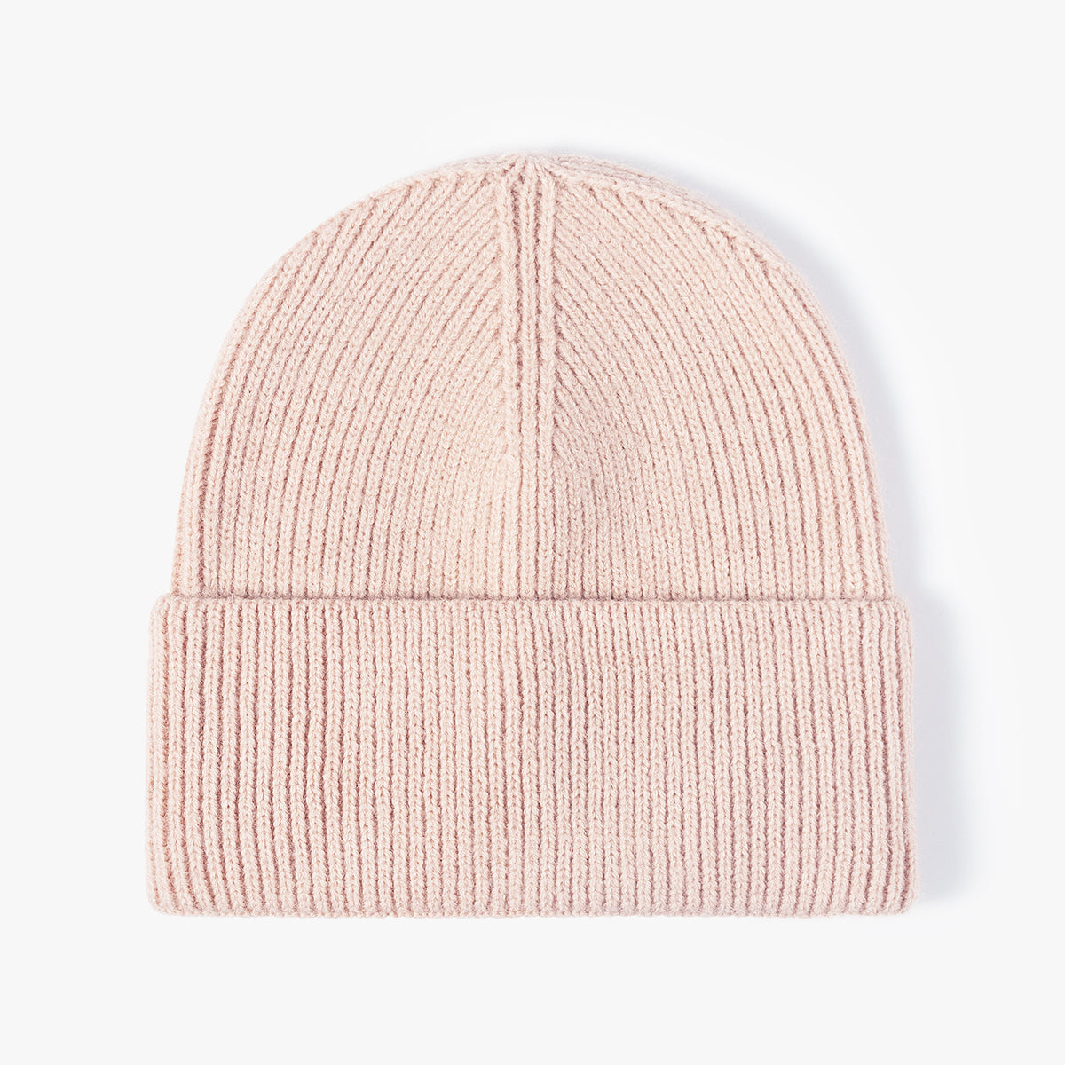 Bonnet en Maille Côtelée à Revers – Doux et Chaud
