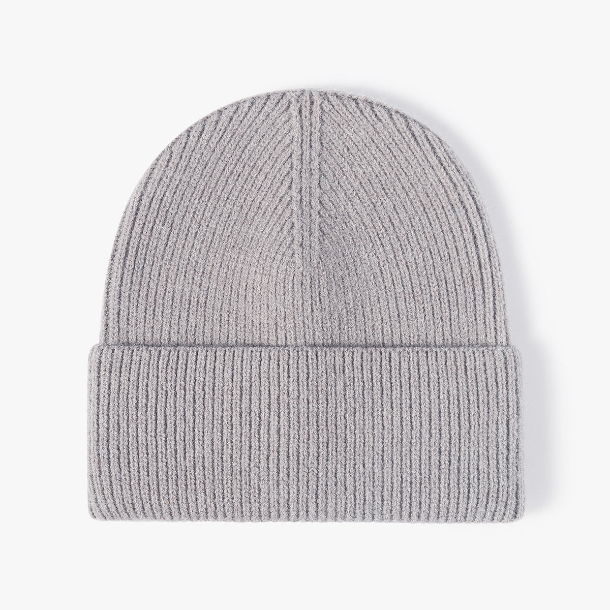 Bonnet en Maille Côtelée à Revers – Doux et Chaud
