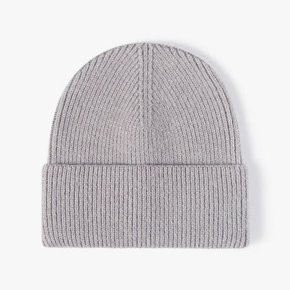 Bonnet en Maille Côtelée à Revers – Doux et Chaud