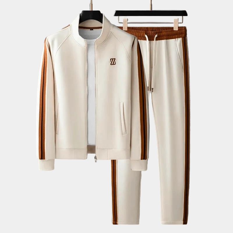 Men's Zipped Tracksuit – Jacket and Trousers Jogging Set