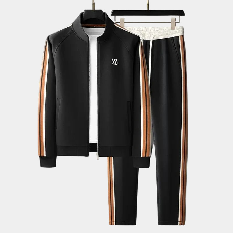 Men's Zipped Tracksuit – Jacket and Trousers Jogging Set