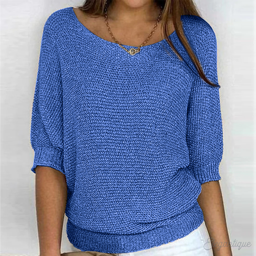 Women's Boat-Neck Jumper – Plus Sizes
