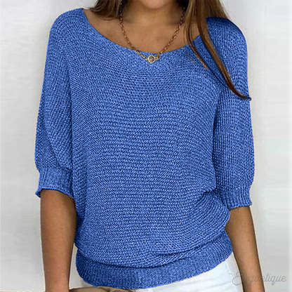 Women's Boat-Neck Jumper – Plus Sizes