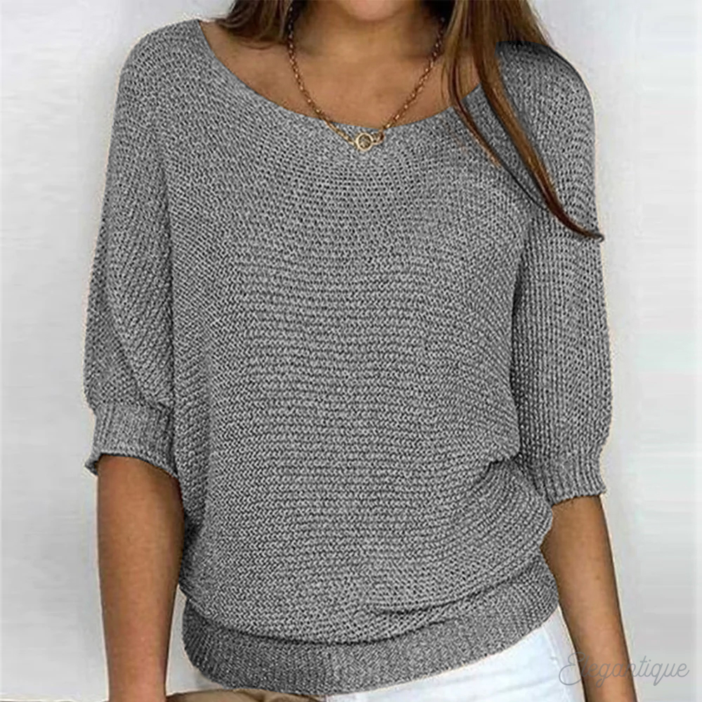 Women's Boat-Neck Jumper – Plus Sizes