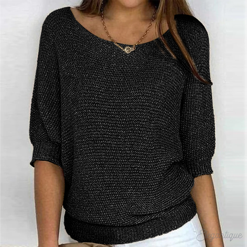 Women's Boat-Neck Jumper – Plus Sizes