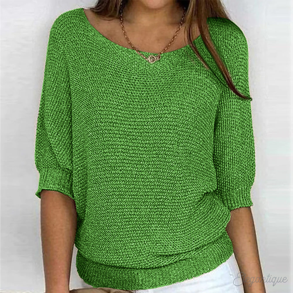 Women's Boat-Neck Jumper – Plus Sizes