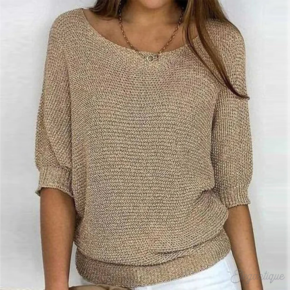 Women's Boat-Neck Jumper – Plus Sizes