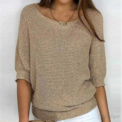 Women's Boat-Neck Jumper – Plus Sizes