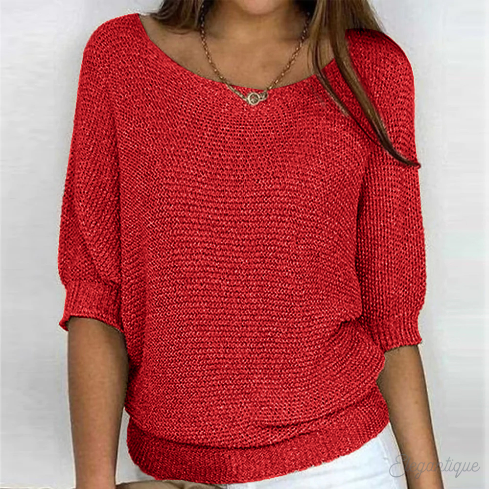 Women's Boat-Neck Jumper – Plus Sizes