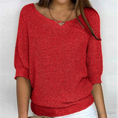 Women's Boat-Neck Jumper – Plus Sizes