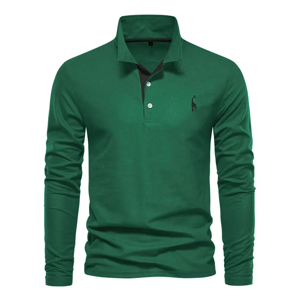 Men's Long-Sleeve Polo – Classic Mid-Season