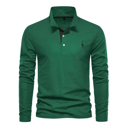 Men's Long-Sleeve Polo – Classic Mid-Season